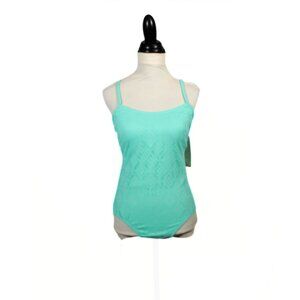 Catalina Aqua Mint Crochet One-Piece Swimsuit - Size L, NWT